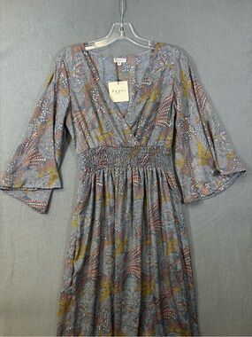 NWT Paani Boho Long Dress Muted Florals Sz. M